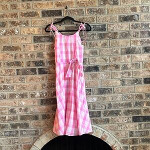 Speechless Pink Checkered Kids Dress